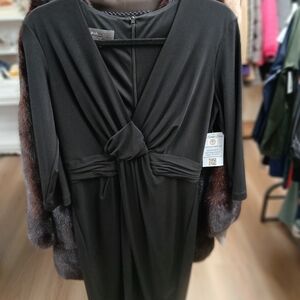 Donna Ricco Black Wrap Robe